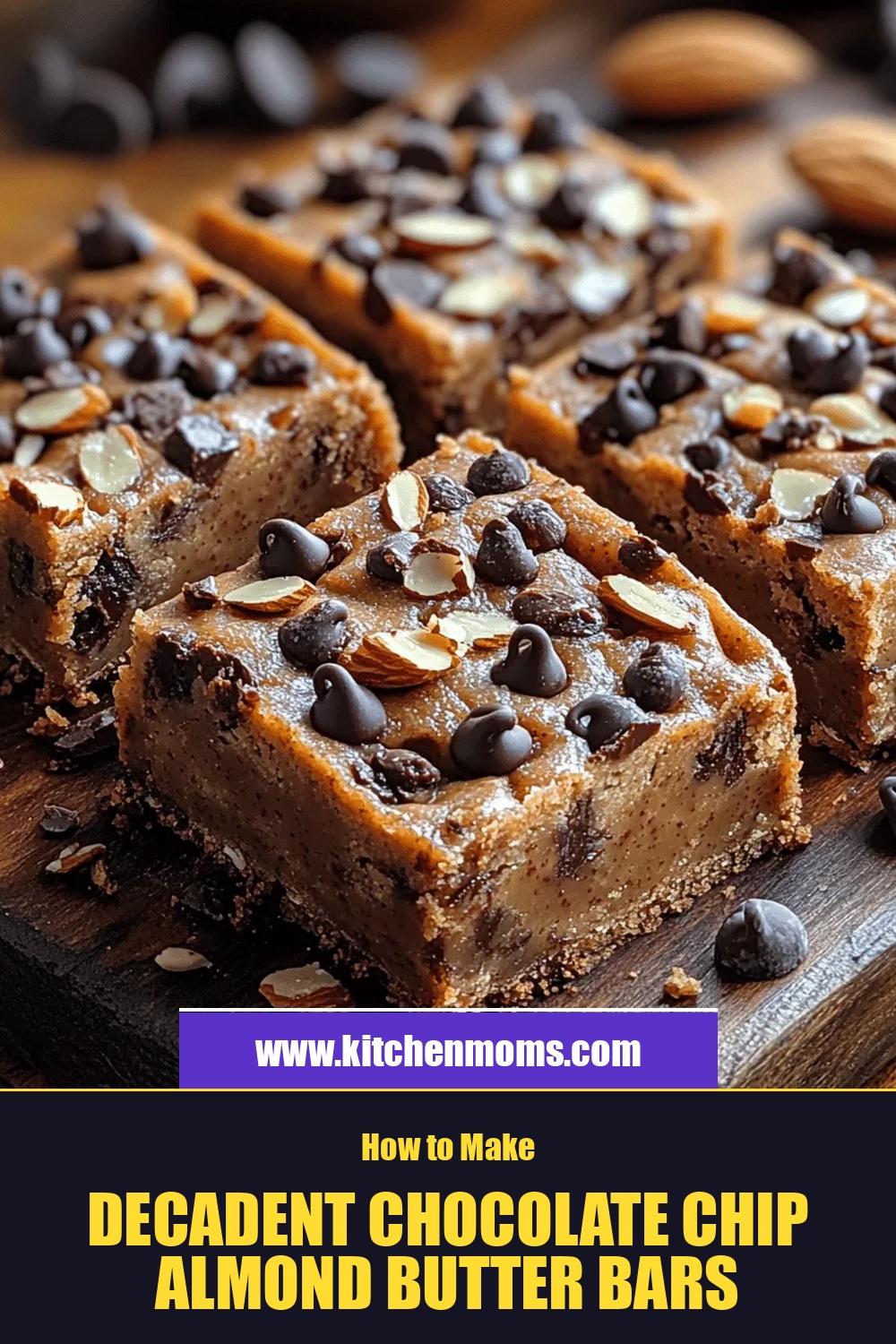 Decadent Chocolate Chip Almond Butter Bars