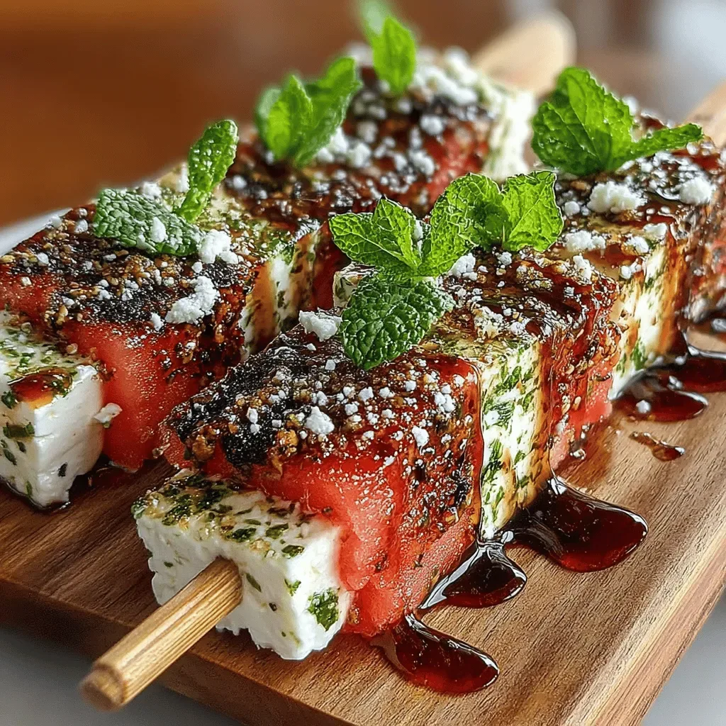 Refreshing Watermelon Mint Feta Skewers Recipe