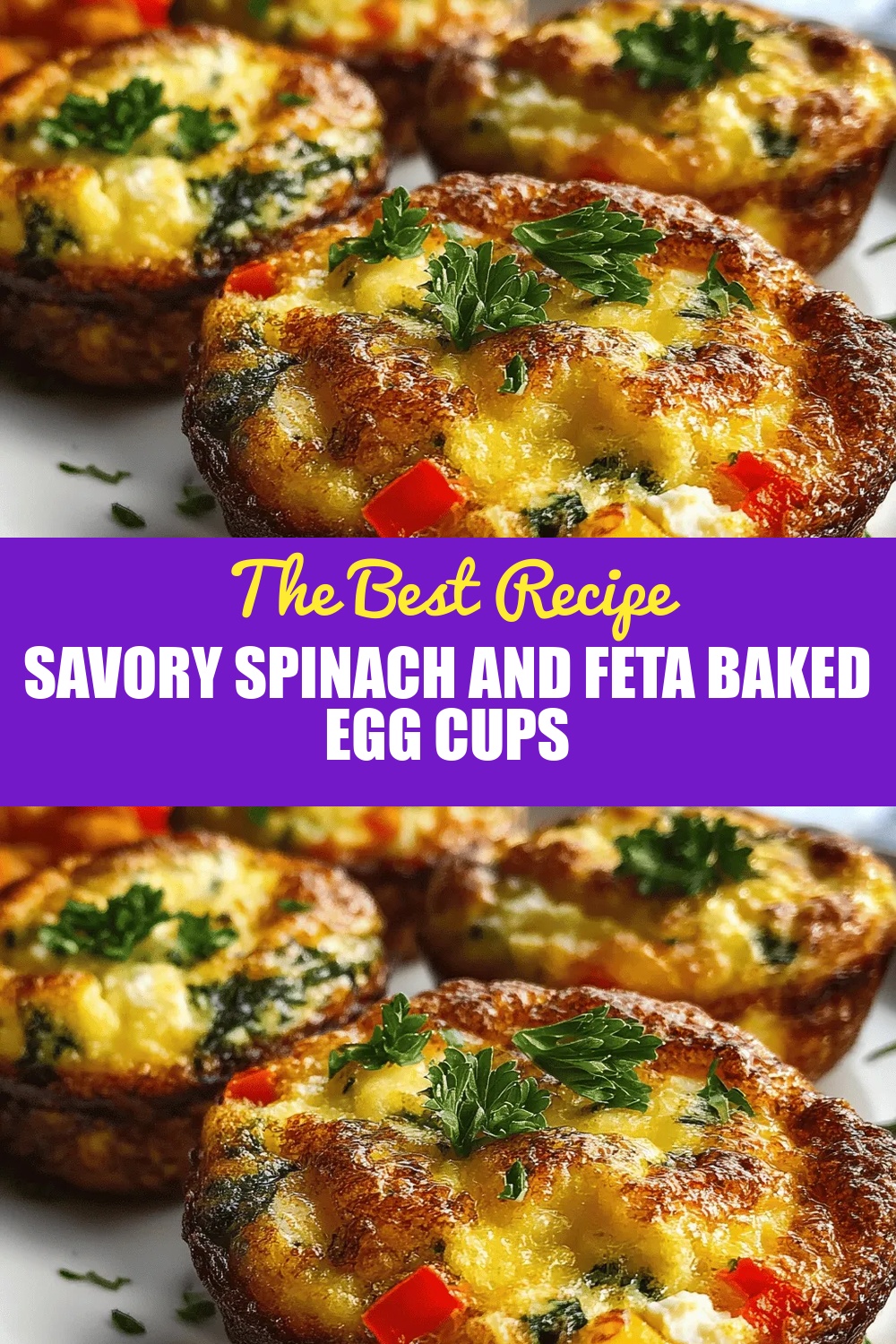 Savory Spinach and Feta Baked Egg Cups