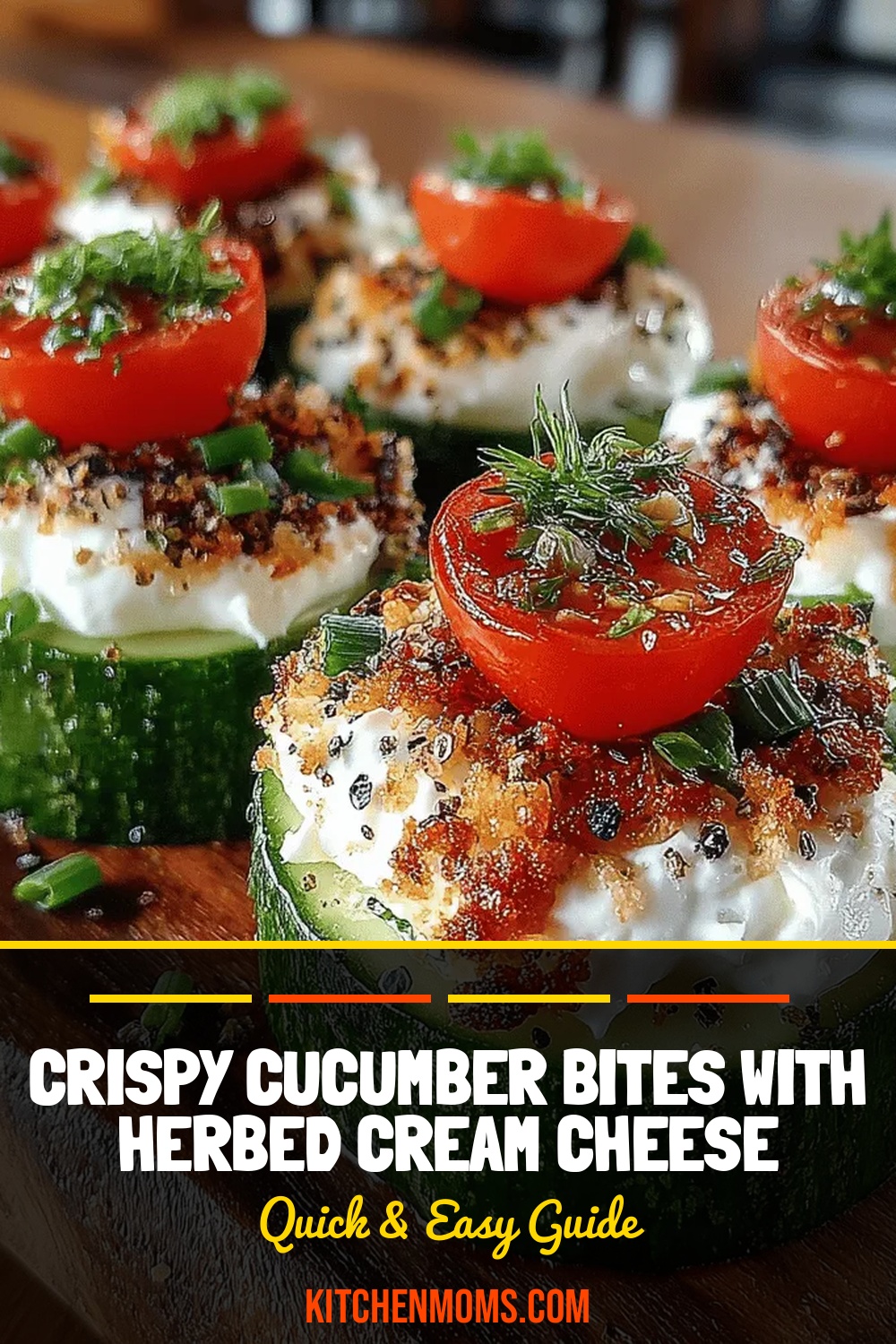 Crispy Cucumber Bites with Herbed Cream Cheese