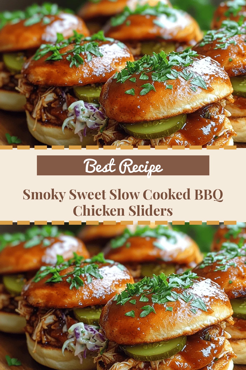 Smoky Sweet Slow Cooked BBQ Chicken Sliders
