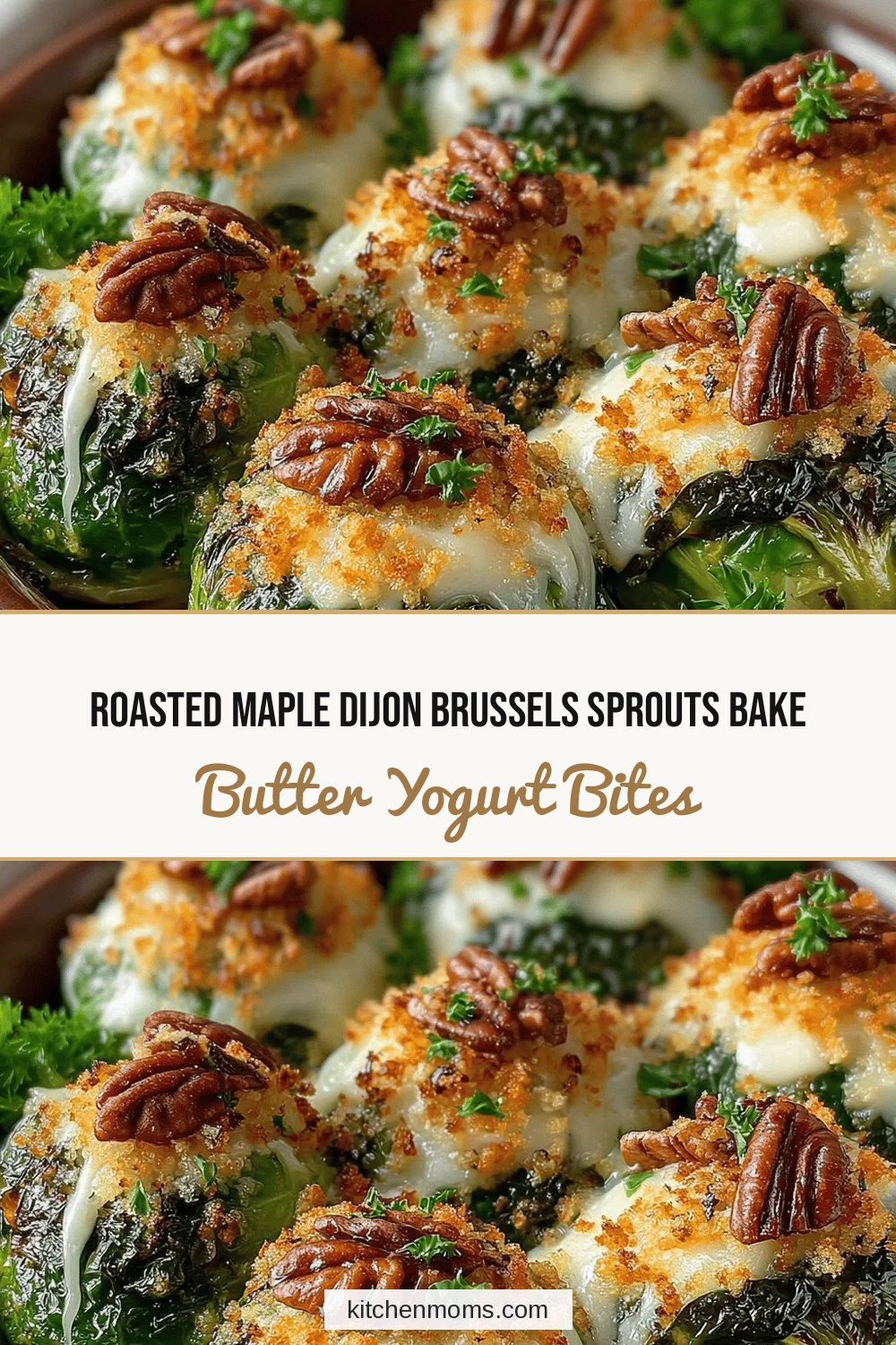 Roasted Maple Dijon Brussels Sprouts Bake