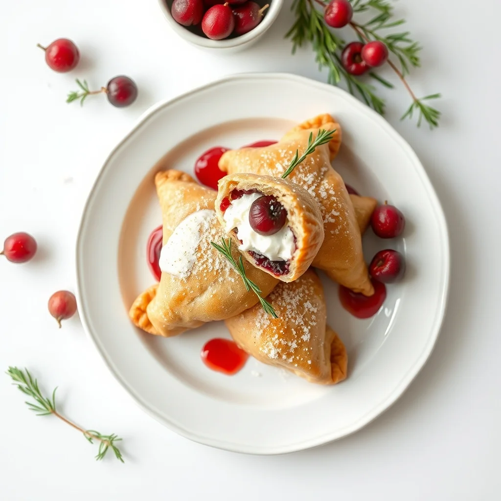 Festive Cranberry Cream Cheese Turnovers