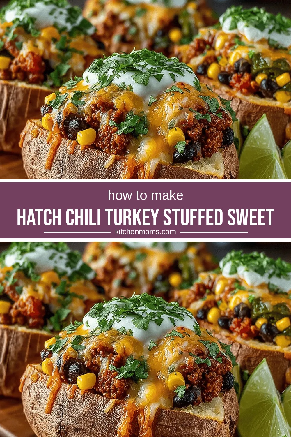 Hatch Chili Turkey Stuffed Sweet Potatoes