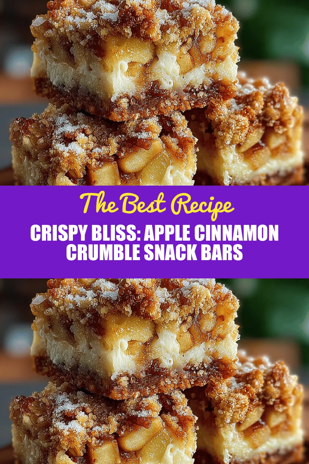 Crispy Bliss: Apple Cinnamon Crumble Snack Bars