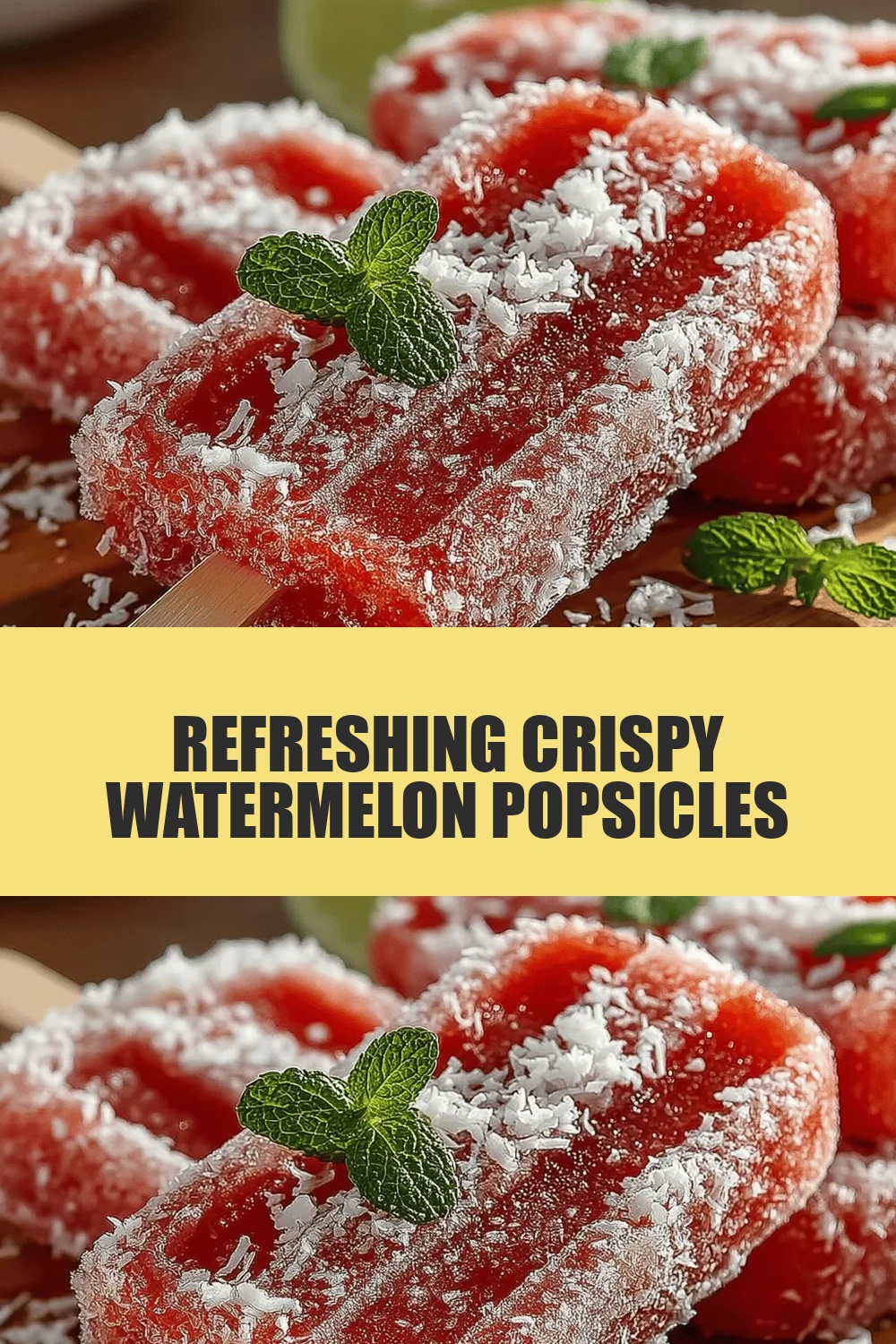 Refreshing Crispy Watermelon Popsicles