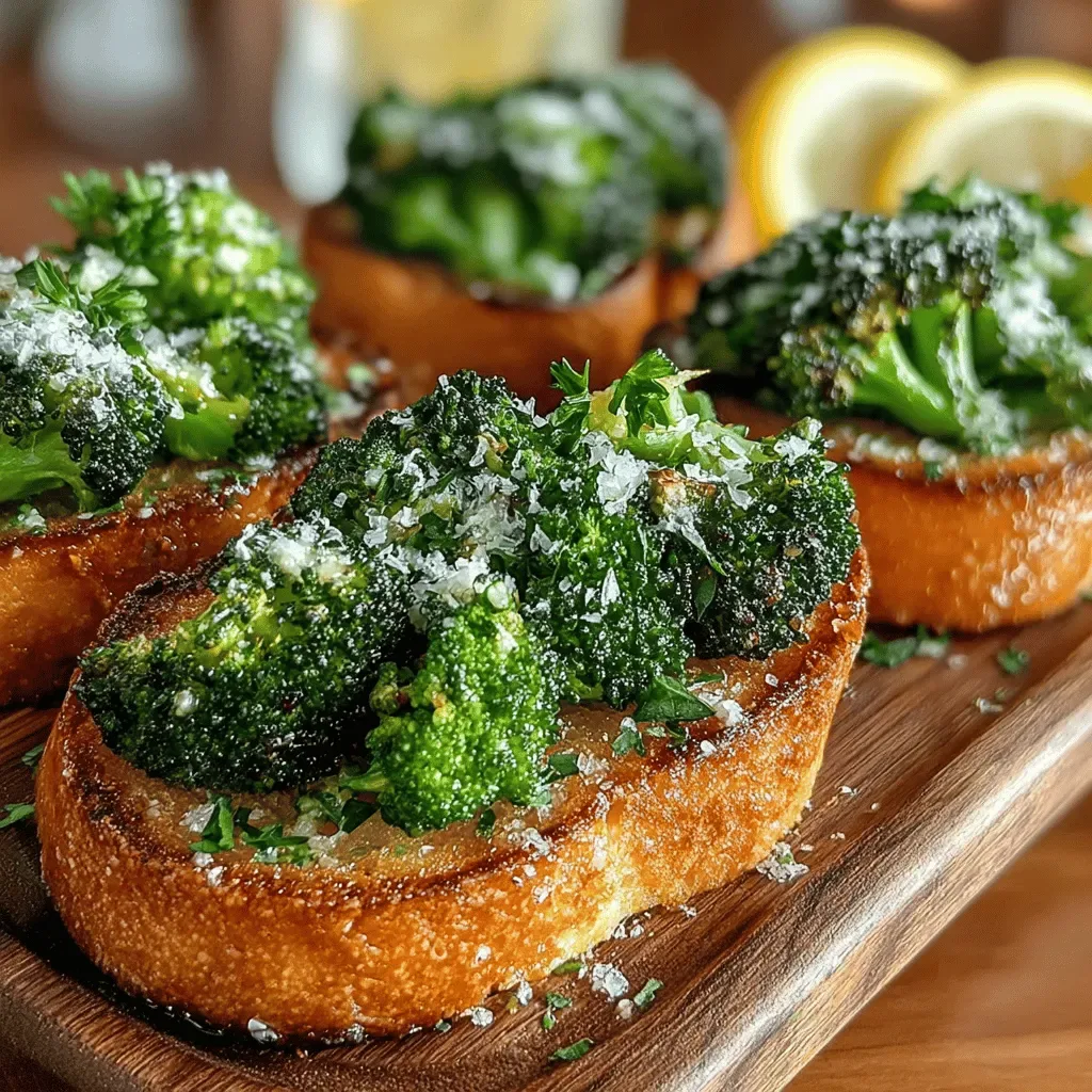 Garlic Butter Roasted Broccoli Toast Recipe