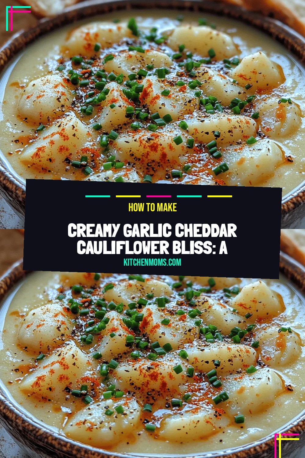 Creamy Garlic Cheddar Cauliflower Bliss: A Comforting Indulgence