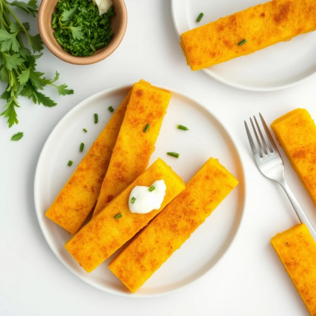 Crispy Air Fryer Sage Butter Polenta Sticks