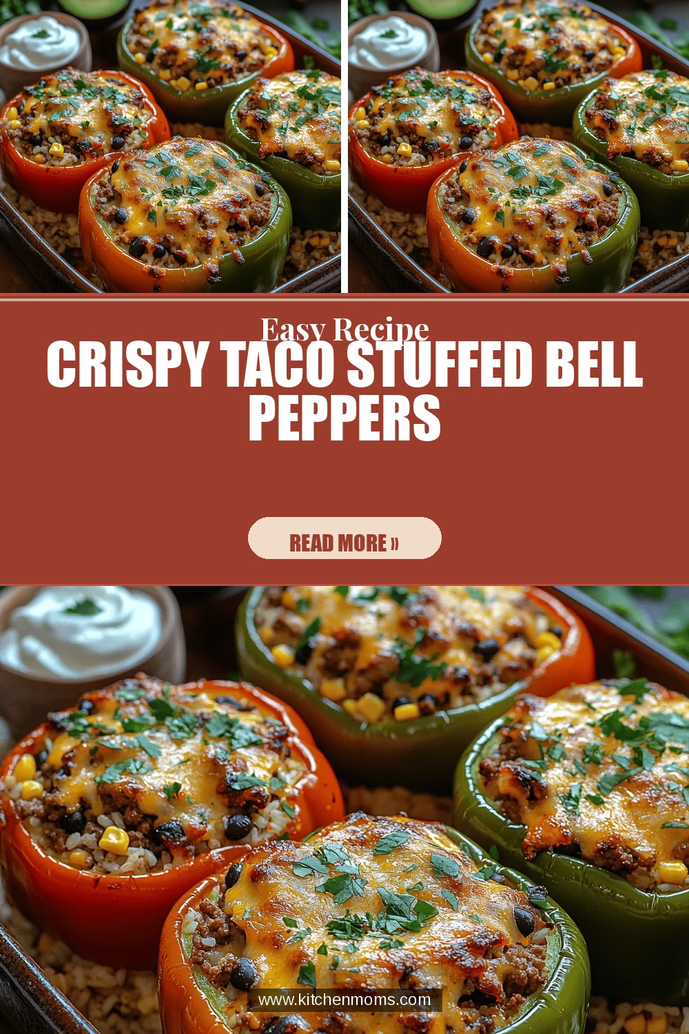 Crispy Taco Stuffed Bell Peppers