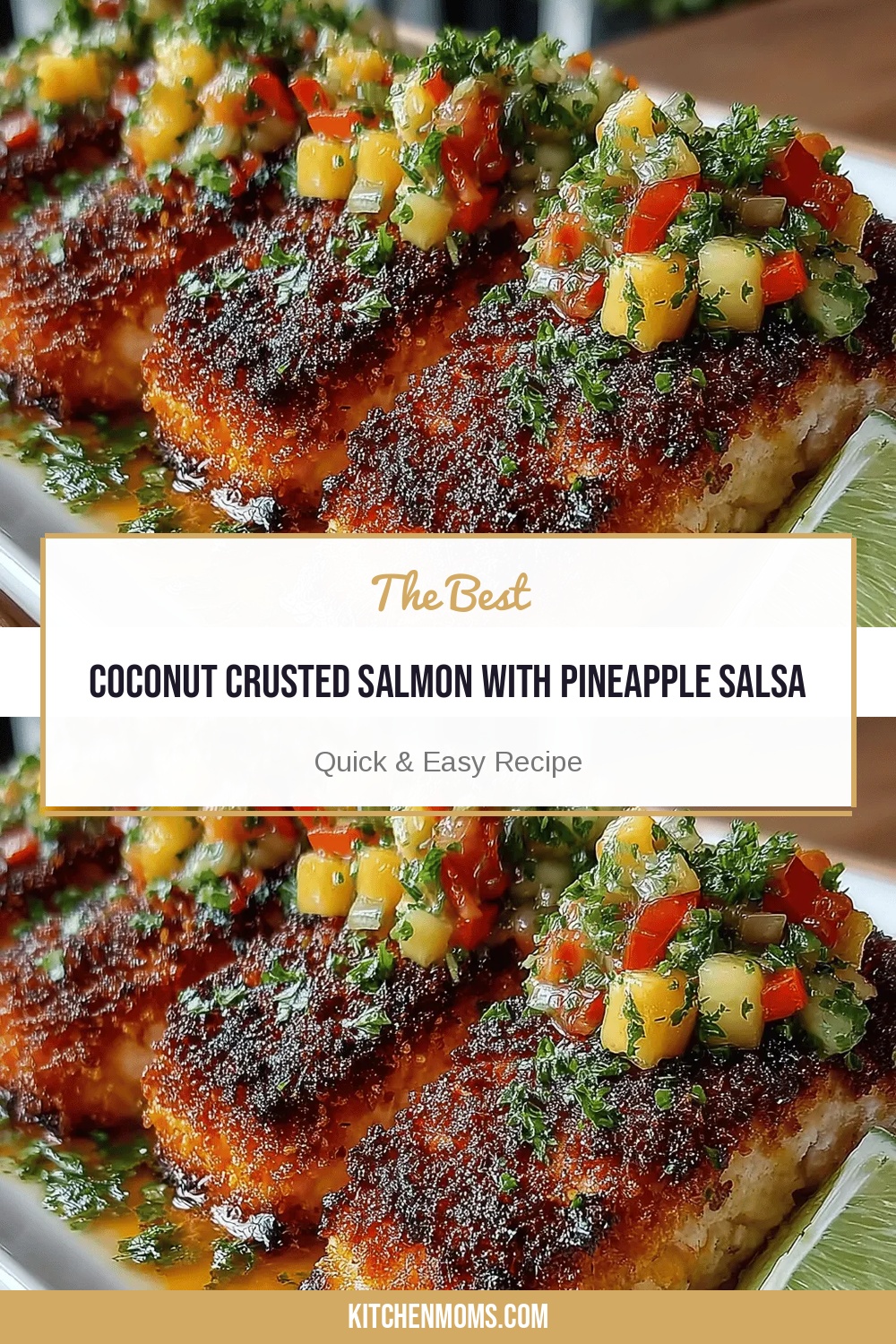 Coconut Crusted Salmon with Pineapple Salsa