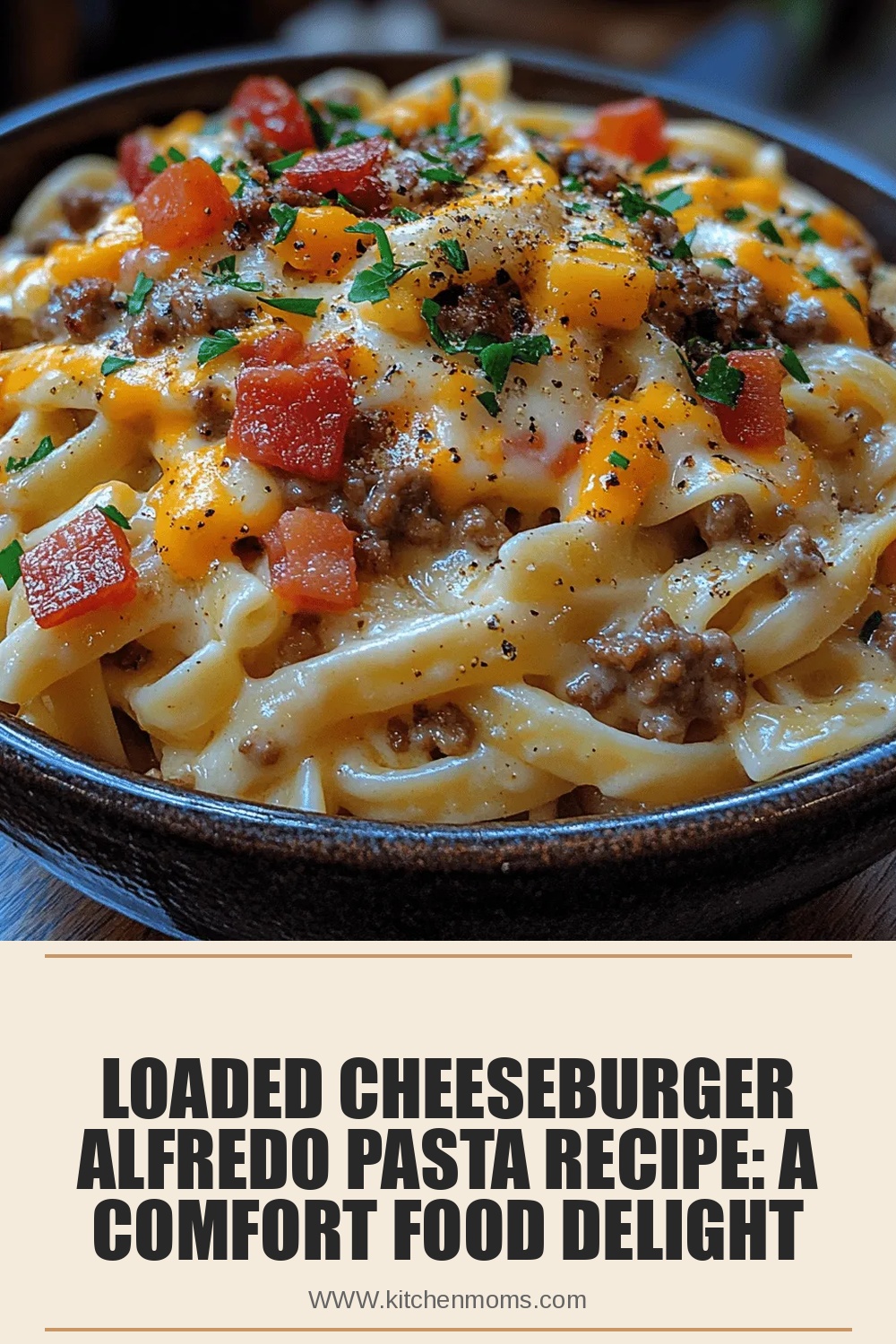 Loaded Cheeseburger Alfredo Pasta Recipe: A Comfort Food Delight