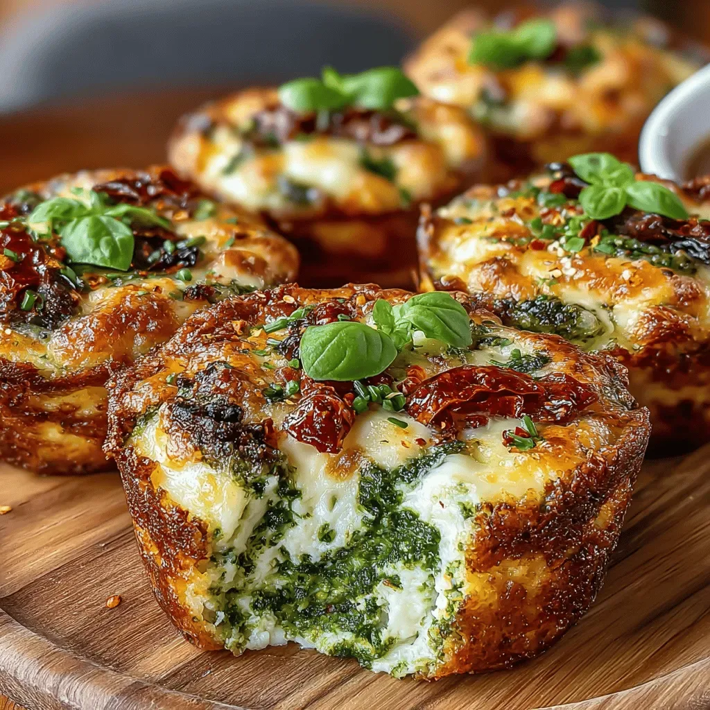 Mini Cheesy Pesto Tortilla Bites