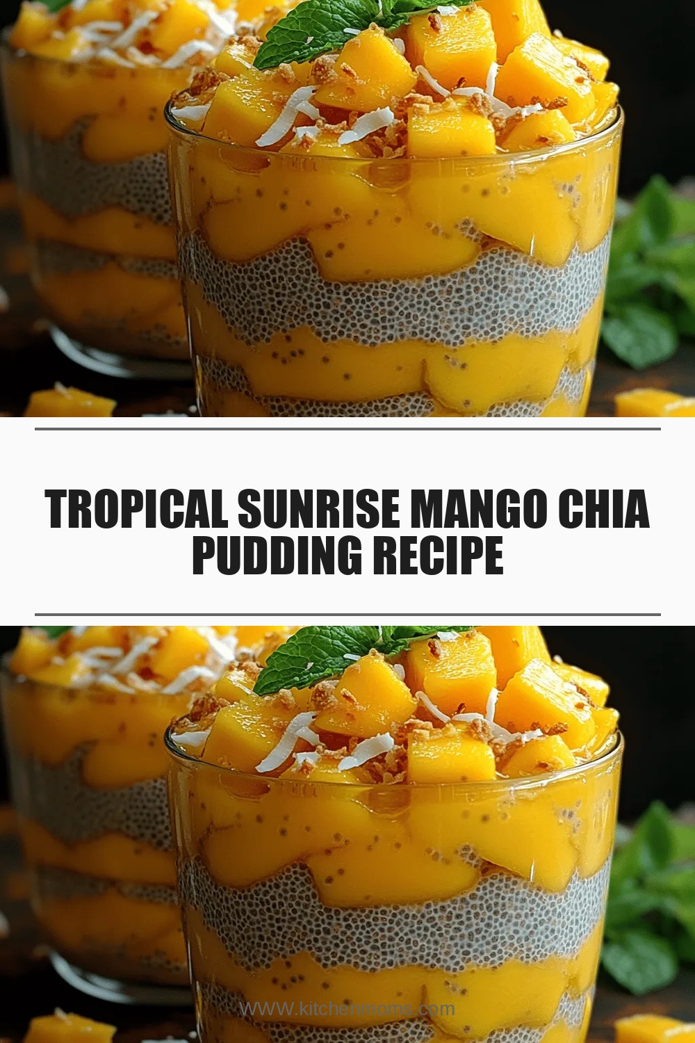 Tropical Sunrise Mango Chia Pudding Recipe