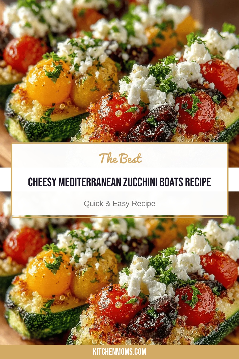 Cheesy Mediterranean Zucchini Boats Recipe