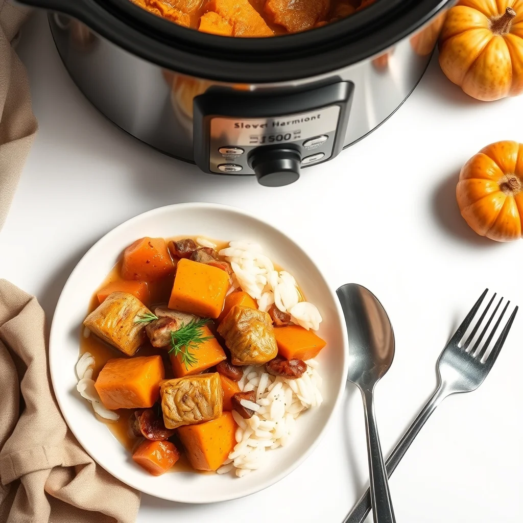 Harvest Harmony: Slow Cooker Pumpkin and Apple Pork Stew