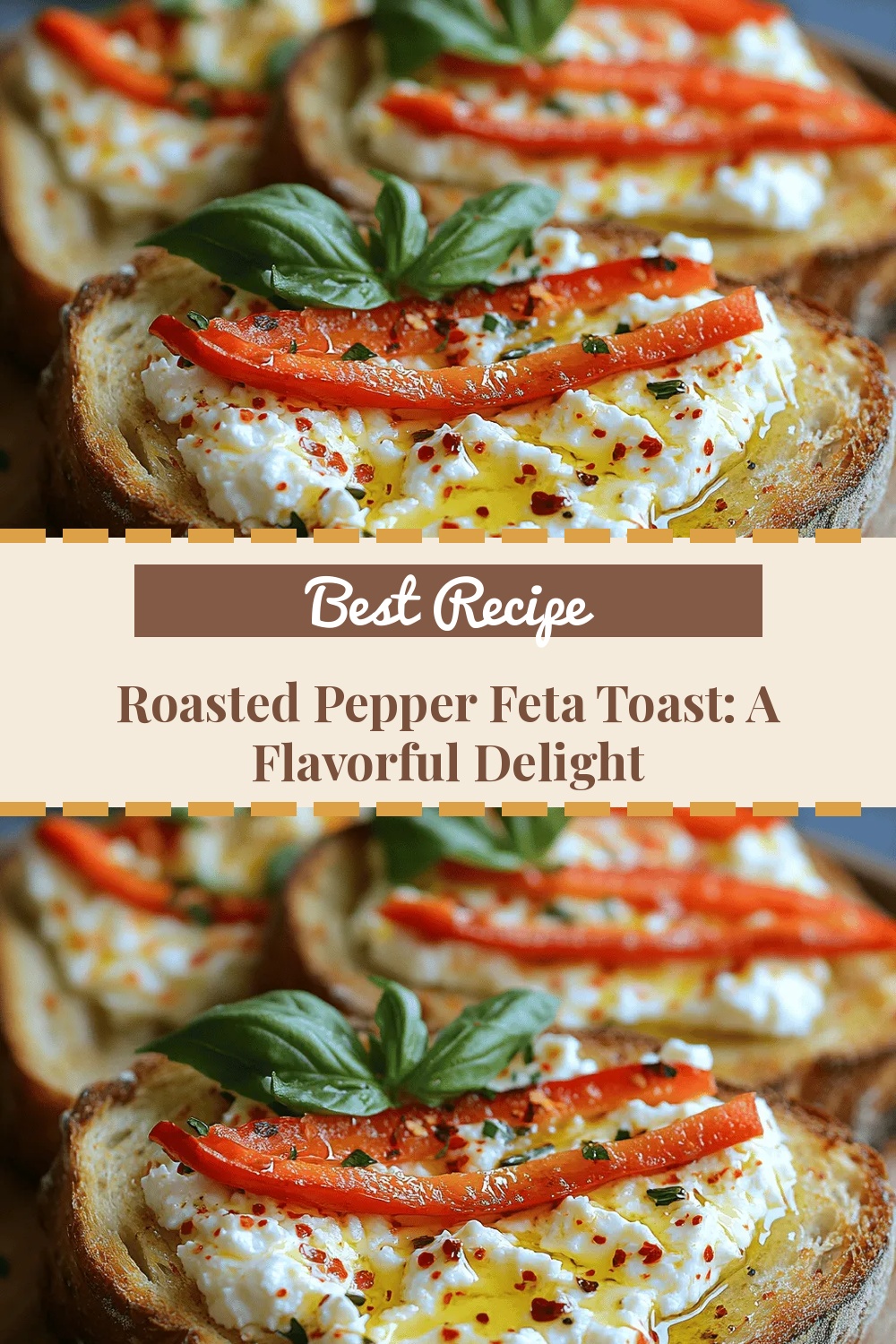 Roasted Pepper Feta Toast: A Flavorful Delight