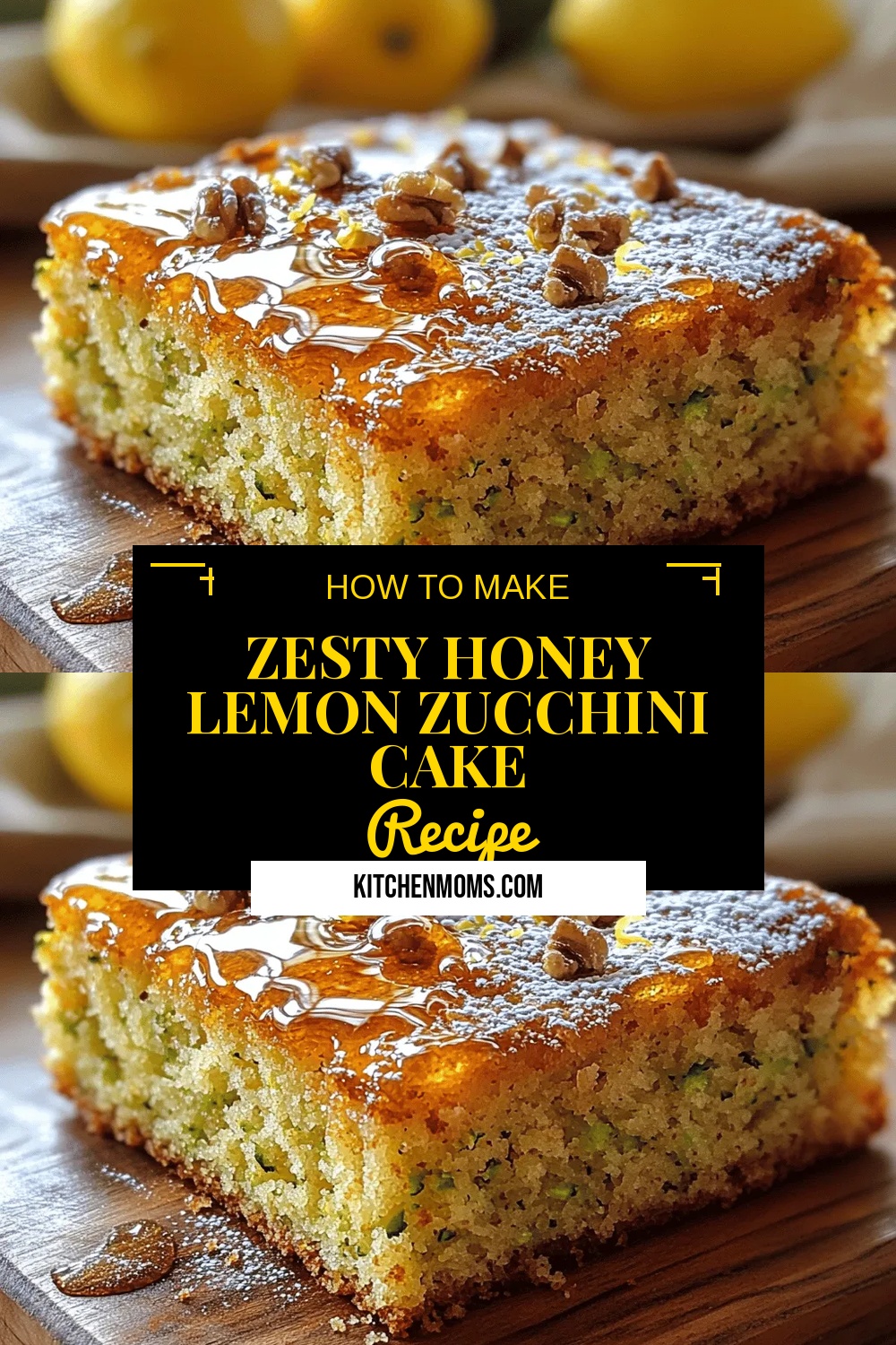 Zesty Honey Lemon Zucchini Cake