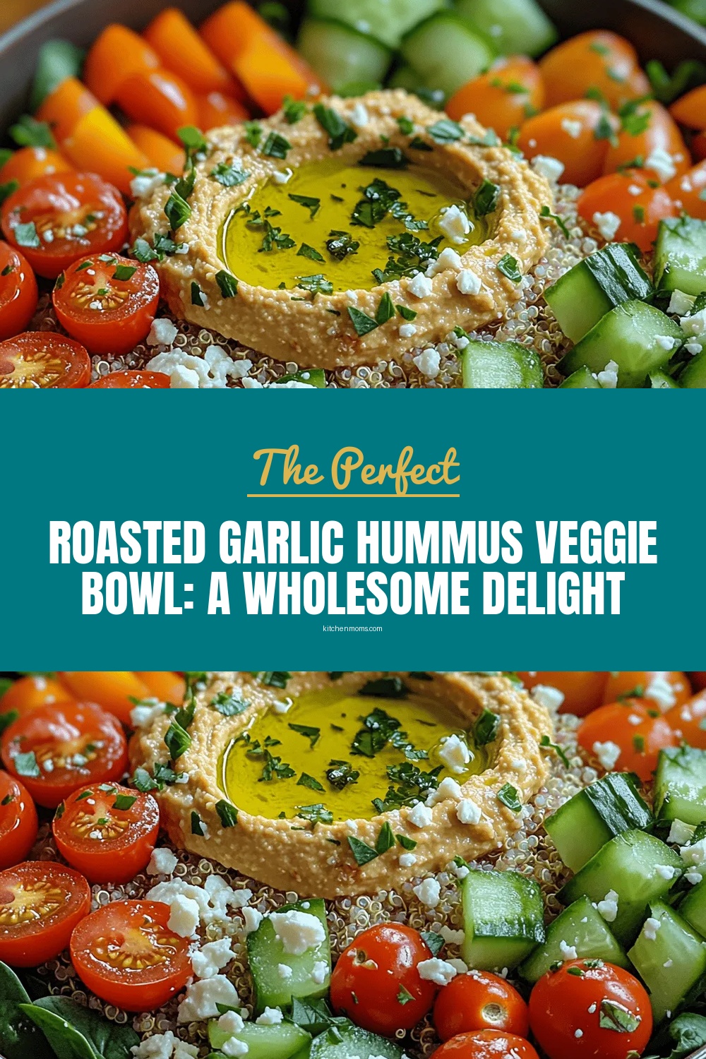Roasted Garlic Hummus Veggie Bowl: A Wholesome Delight