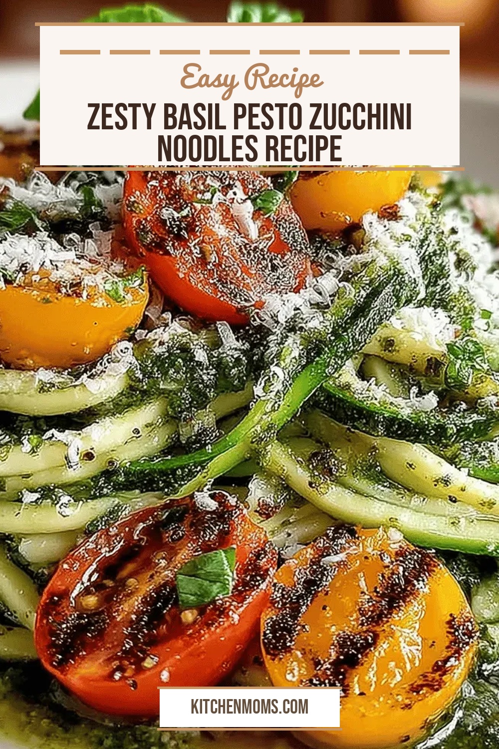 Zesty Basil Pesto Zucchini Noodles Recipe