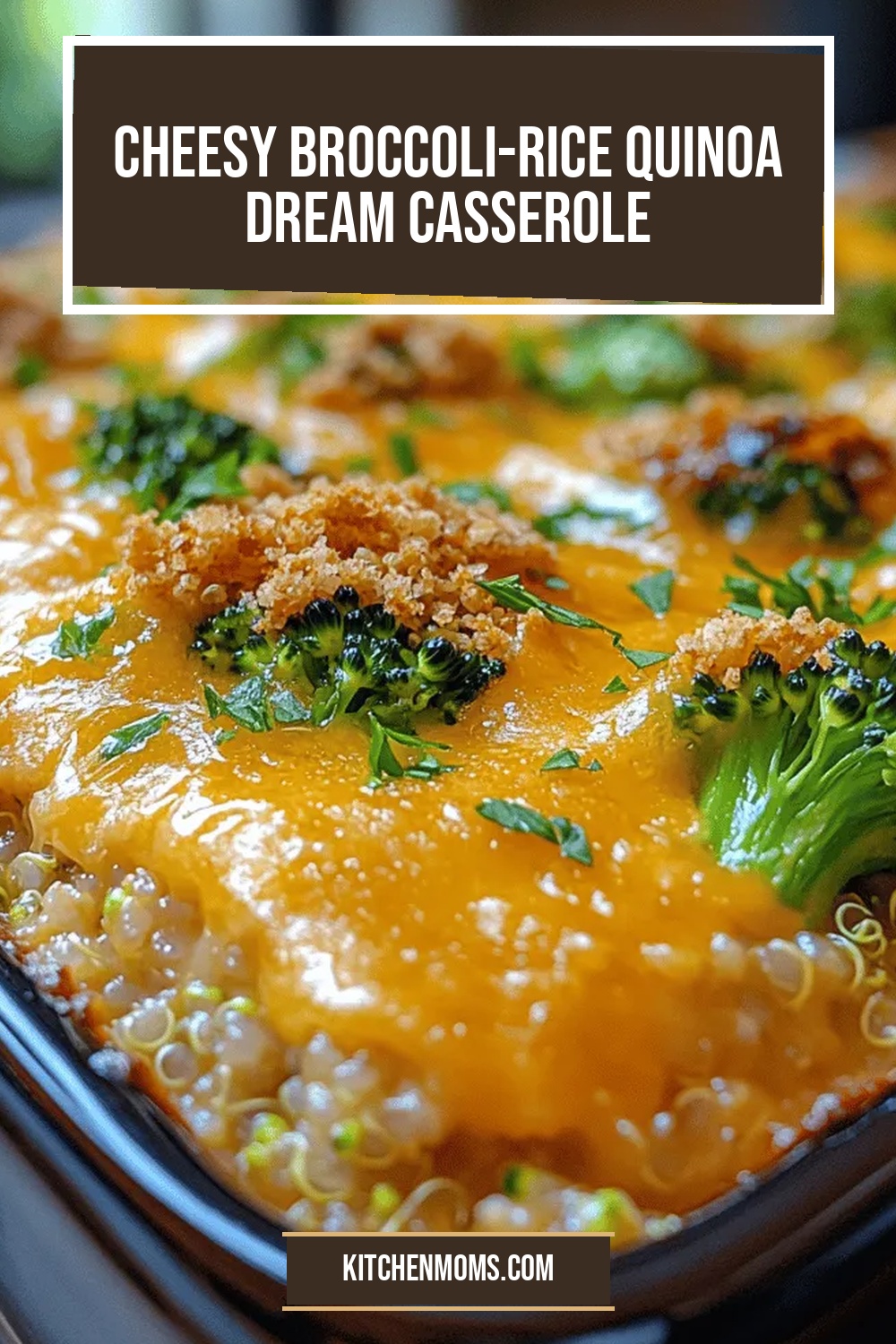 Cheesy Broccoli-Rice Quinoa Dream Casserole