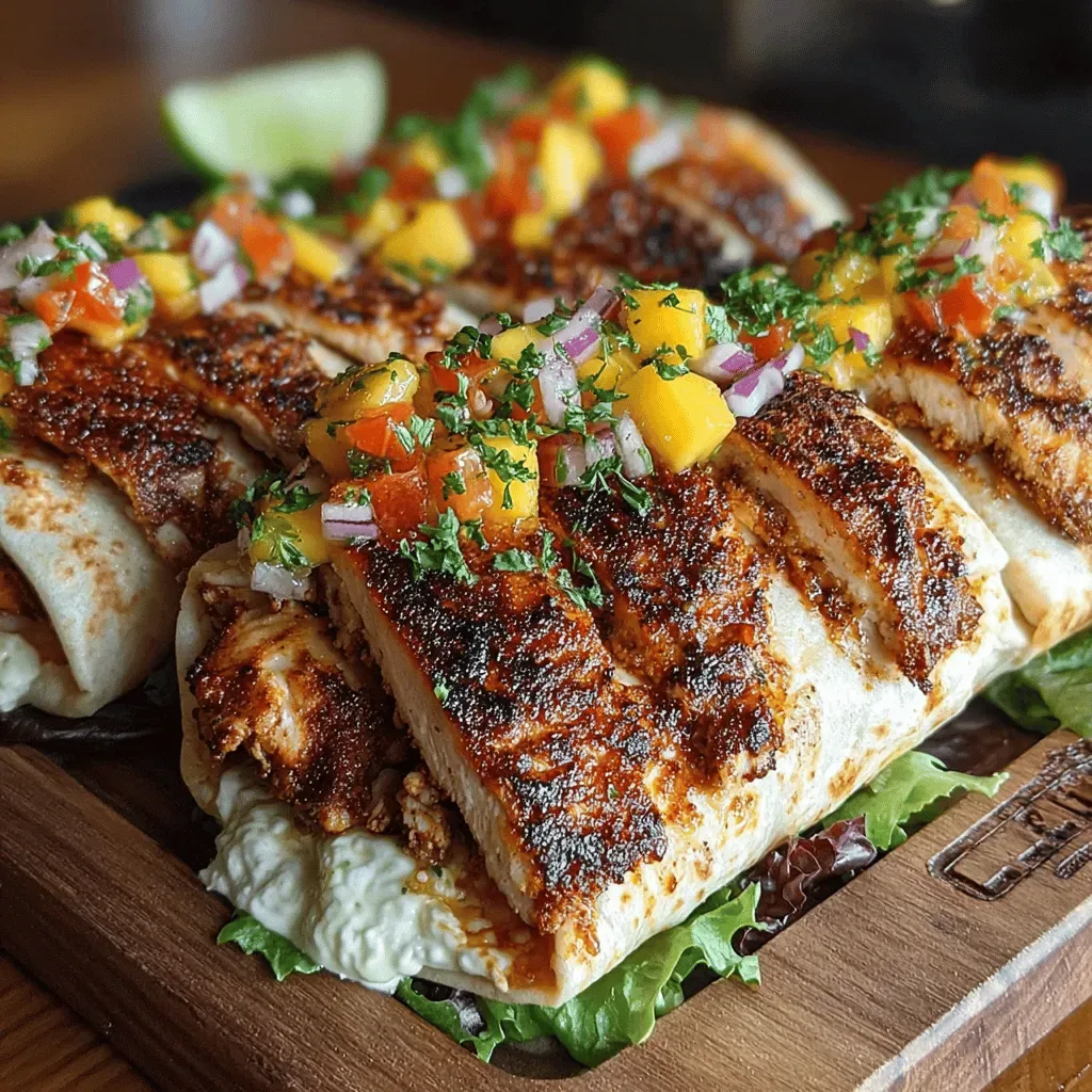 Sunny Grilled Chicken & Mango Salsa Wraps Recipe