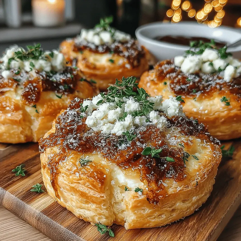 Savory Bliss: Caramelized Onion & Goat Cheese Tarts