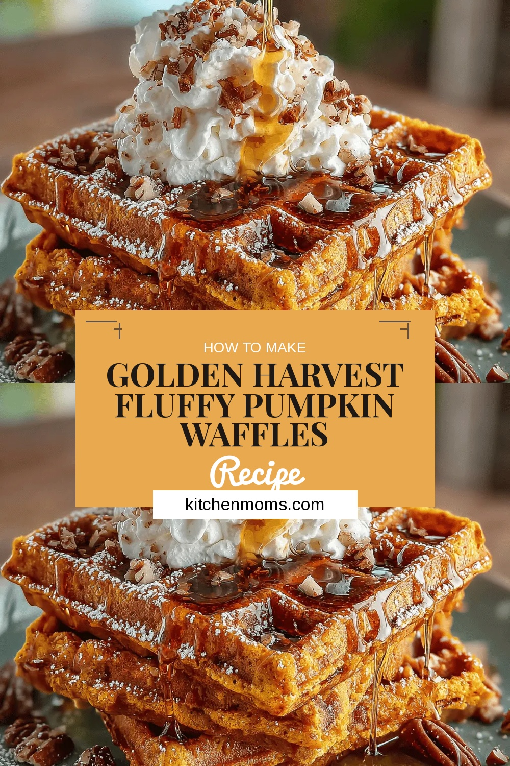 Golden Harvest Fluffy Pumpkin Waffles