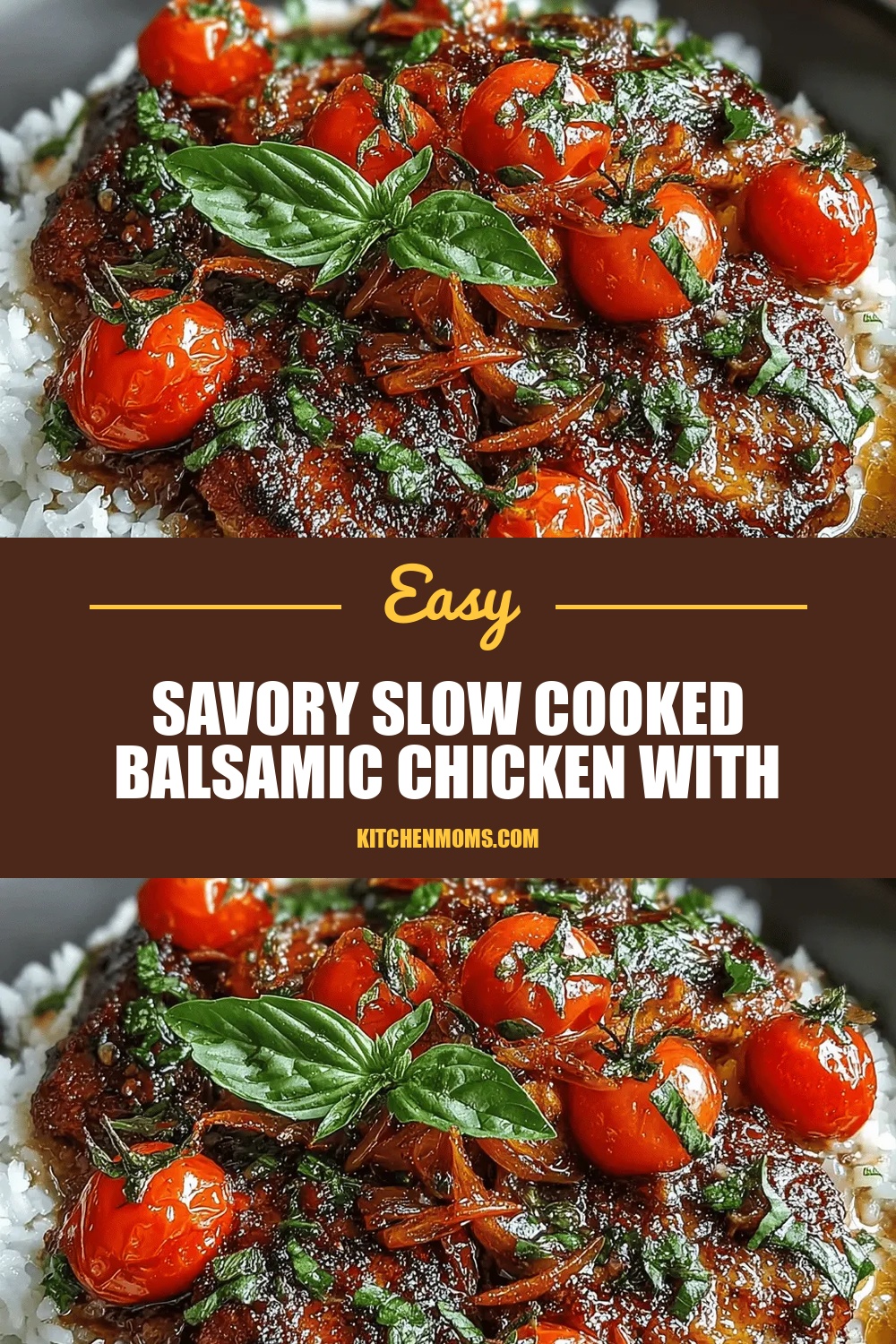 Savory Slow Cooked Balsamic Chicken with Burst Tomatoes