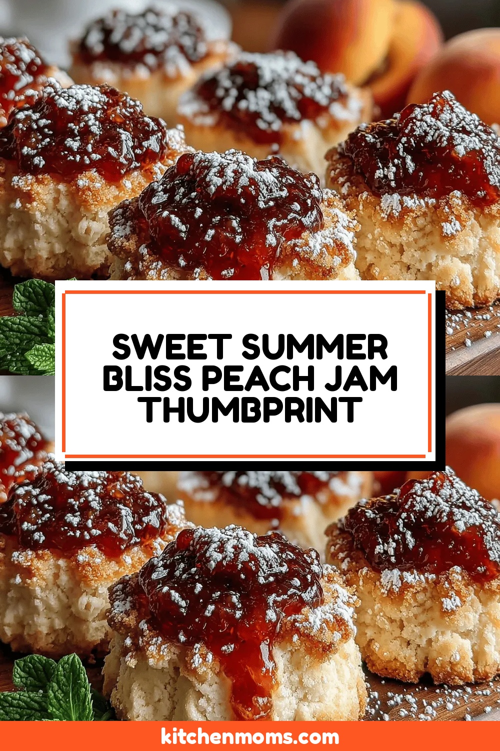 Sweet Summer Bliss Peach Jam Thumbprint Cookies