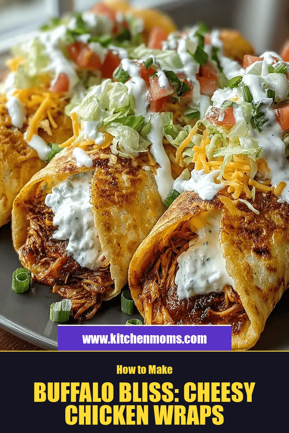 Buffalo Bliss: Cheesy Chicken Wraps