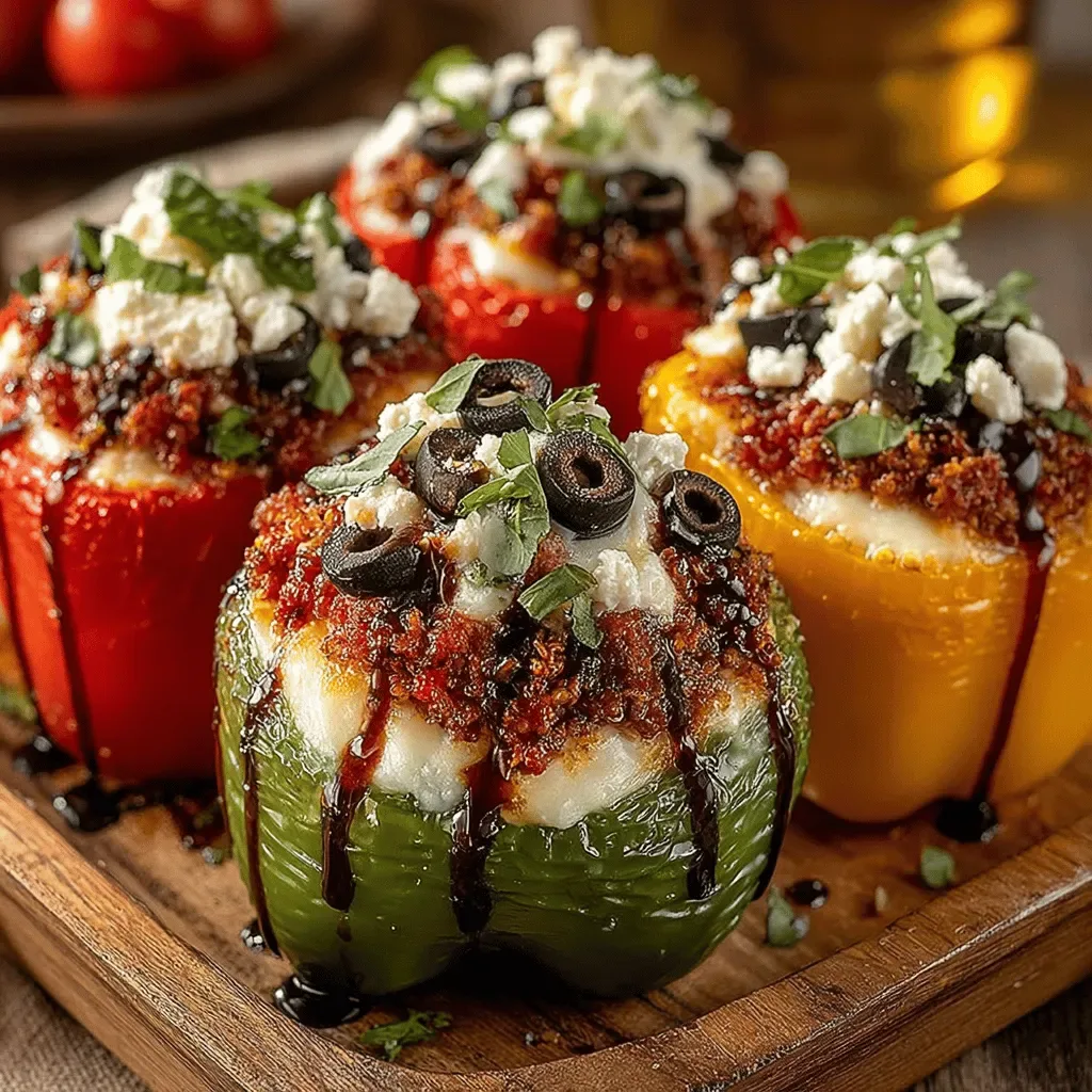Colorful Charcuterie Board Stuffed Bell Peppers