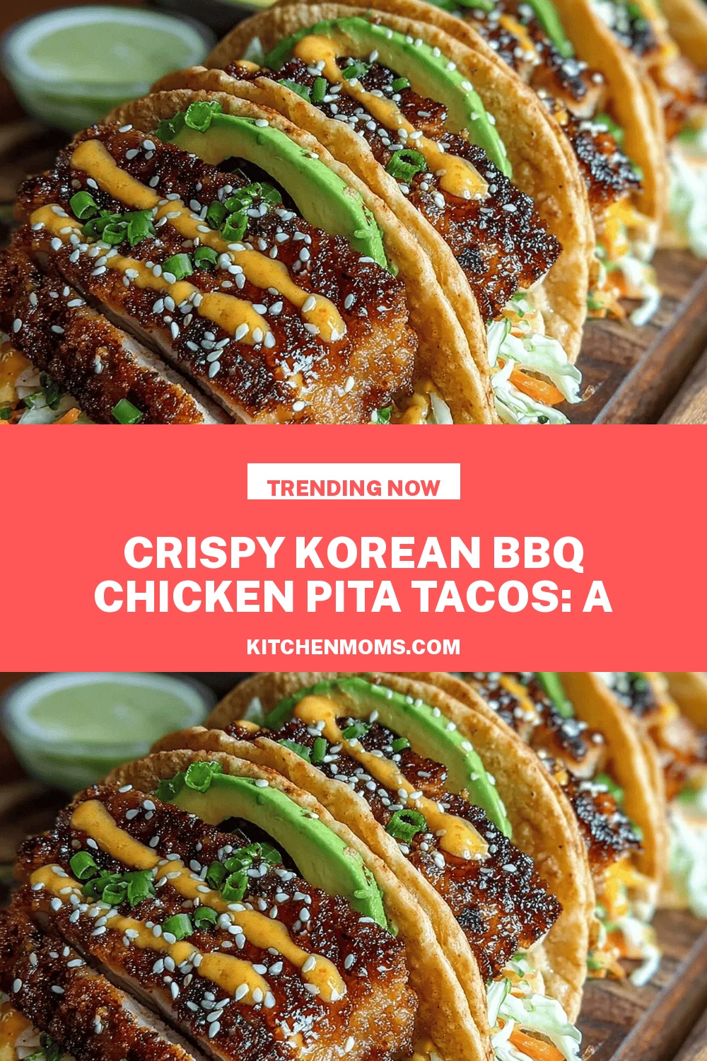 Crispy Korean BBQ Chicken Pita Tacos: A Flavorful Fusion Delight