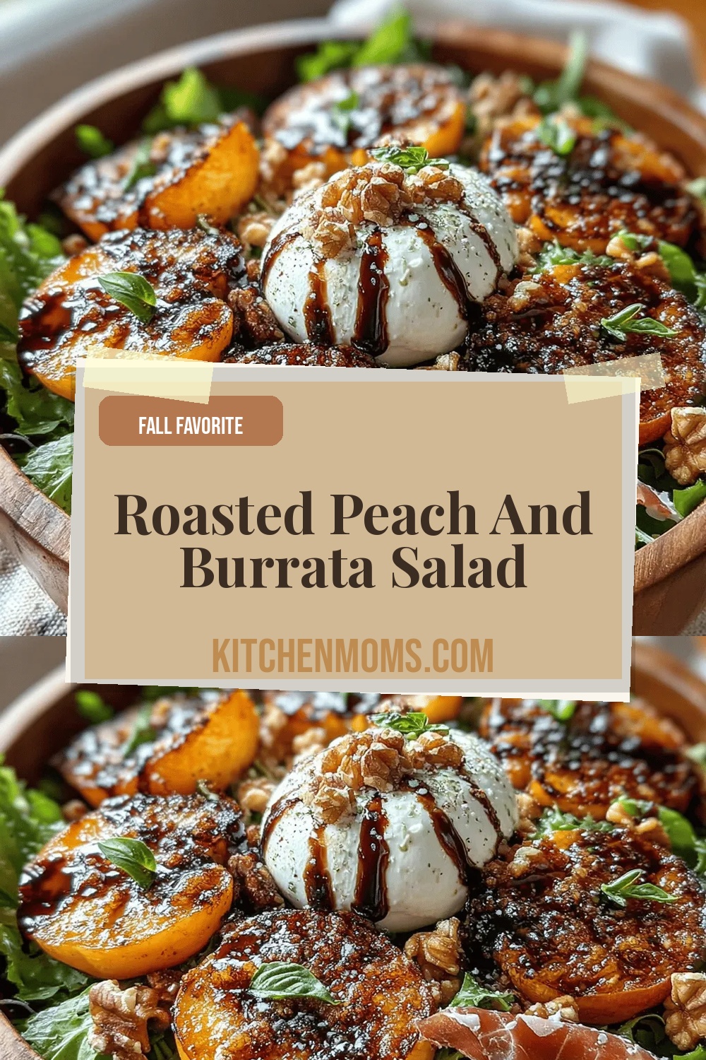 Roasted Peach and Burrata Salad