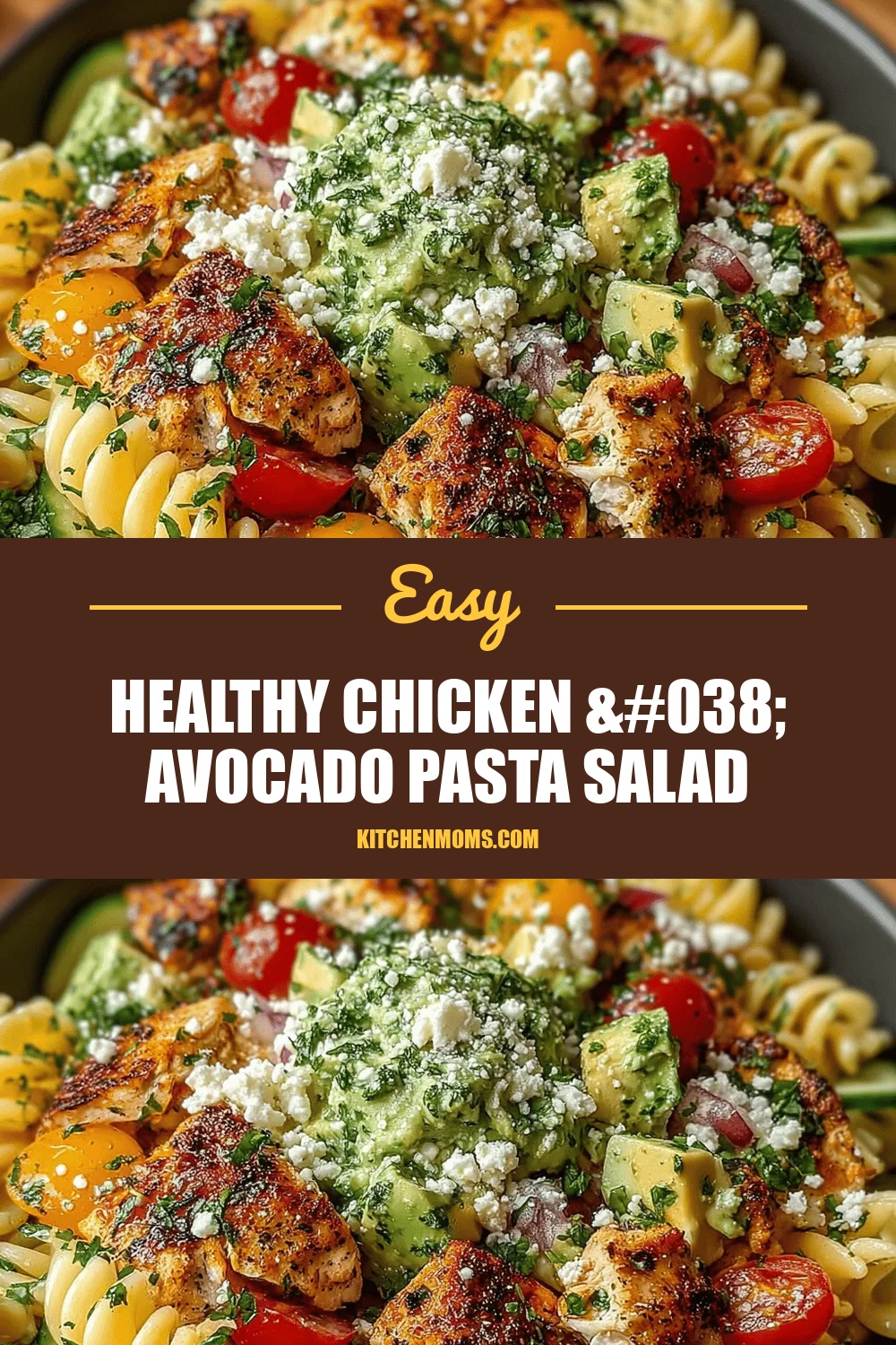 Healthy Chicken & Avocado Pasta Salad