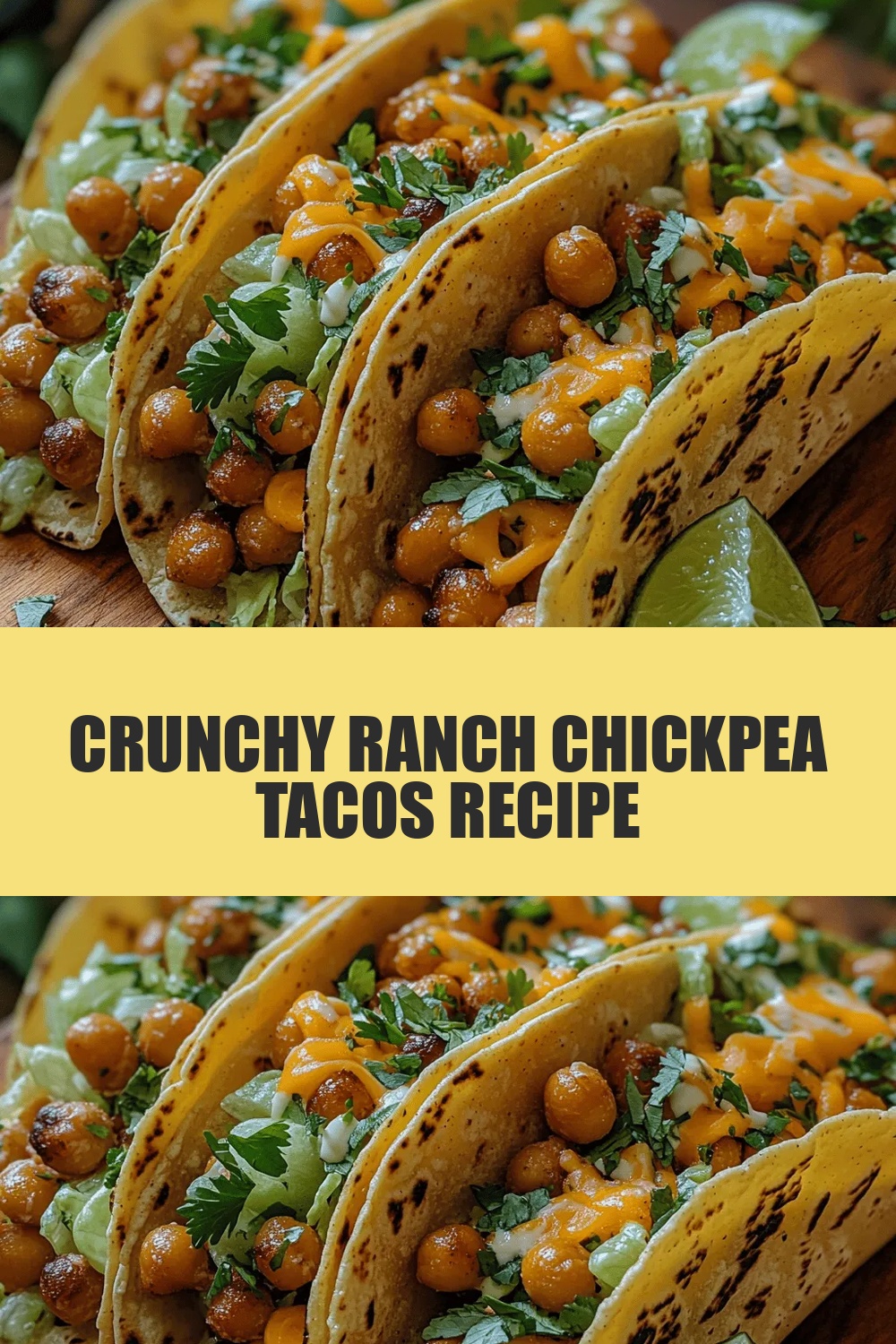 Crunchy Ranch Chickpea Tacos Recipe