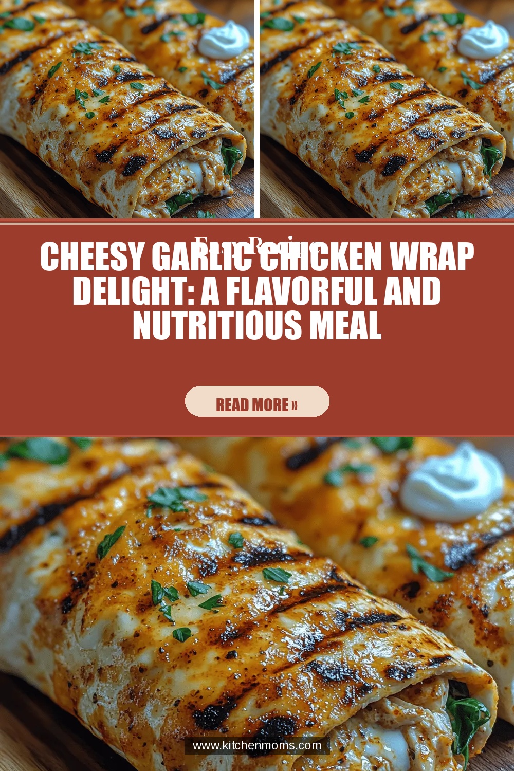 Cheesy Garlic Chicken Wrap Delight: A Flavorful and Nutritious Meal
