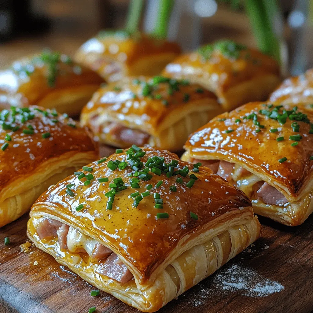 Savory Ham Swiss Puff Pastry Bites: A Culinary Delight