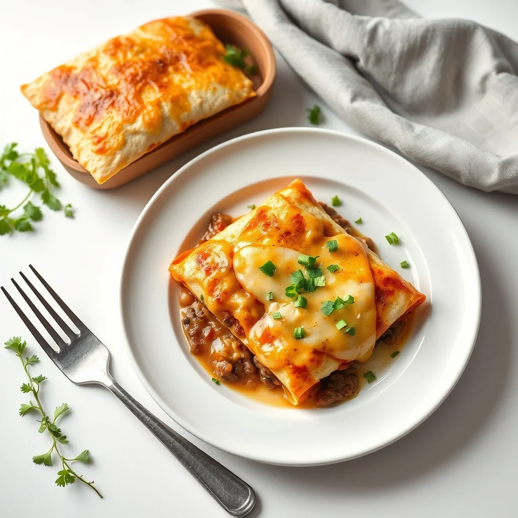 Cheesy Beef and Bean Enchiladas Recipe