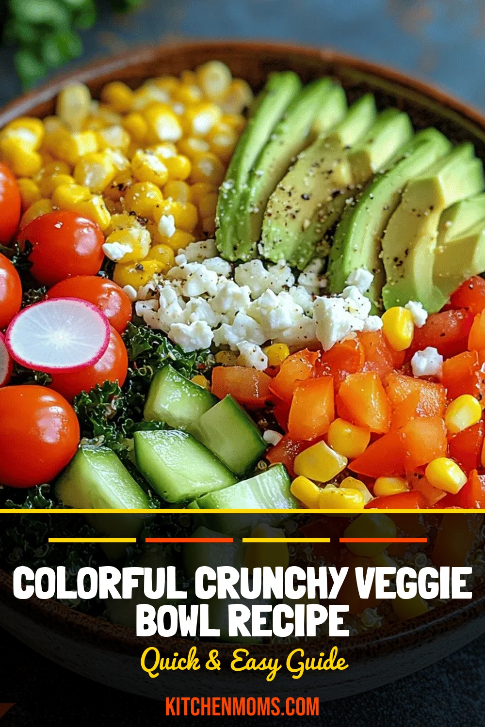 Colorful Crunchy Veggie Bowl Recipe