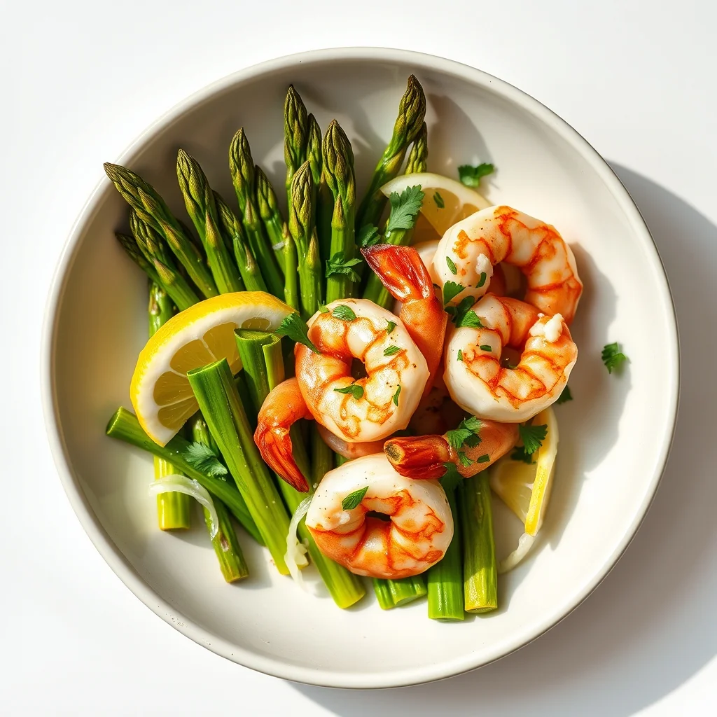 Zesty Lemon Garlic Shrimp & Asparagus Bowls