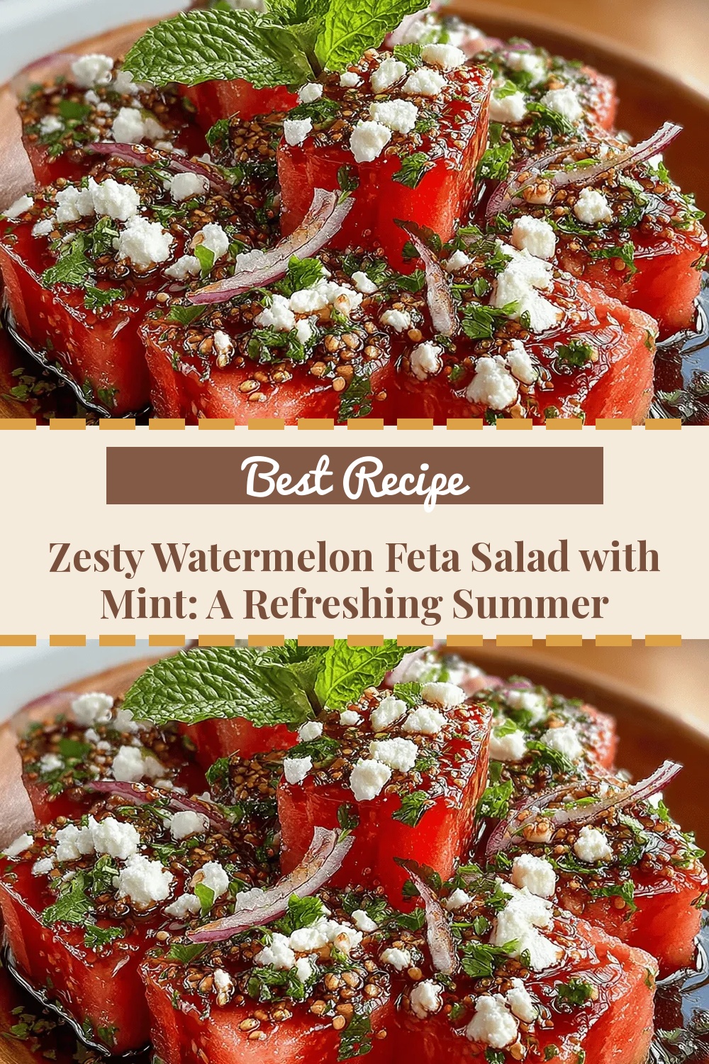 Zesty Watermelon Feta Salad with Mint: A Refreshing Summer Delight