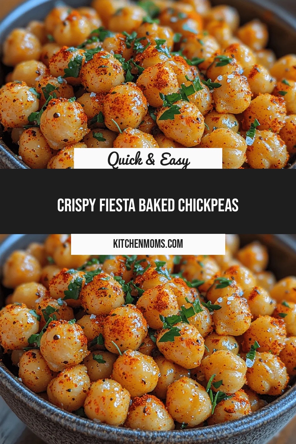Crispy Fiesta Baked Chickpeas