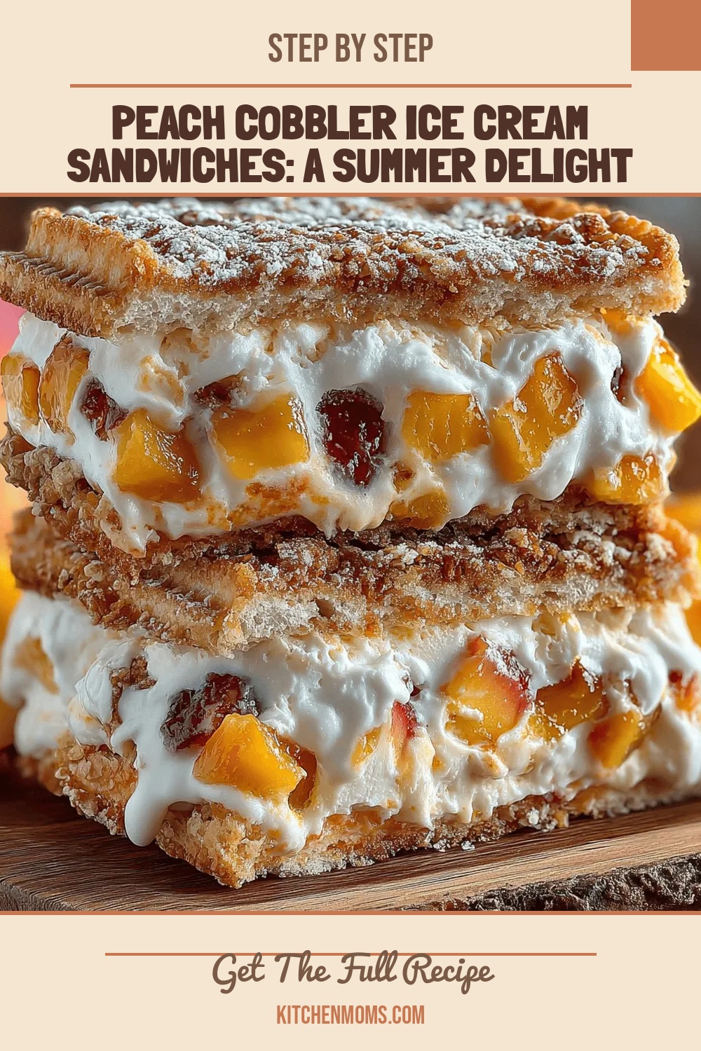 Peach Cobbler Ice Cream Sandwiches: A Summer Delight