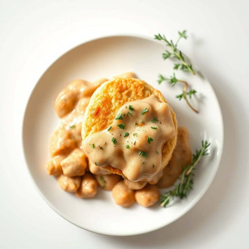 Cheesy Family Comfort: Homestyle Gravy Chicken & Biscuit Bake
