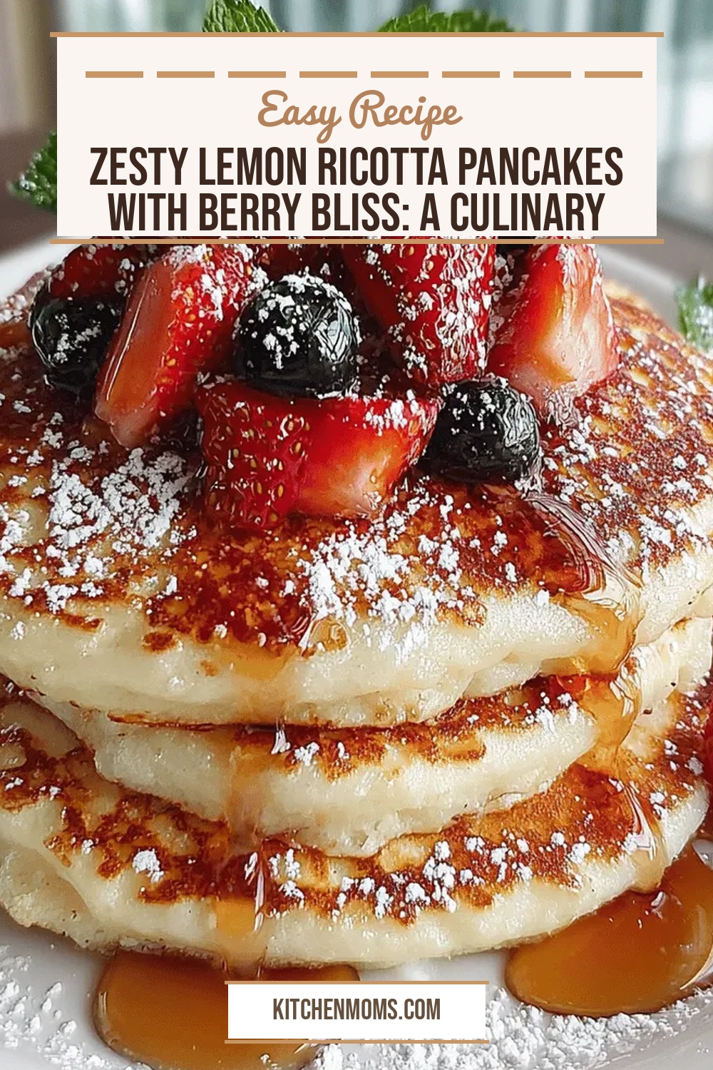 Zesty Lemon Ricotta Pancakes with Berry Bliss: A Culinary Delight