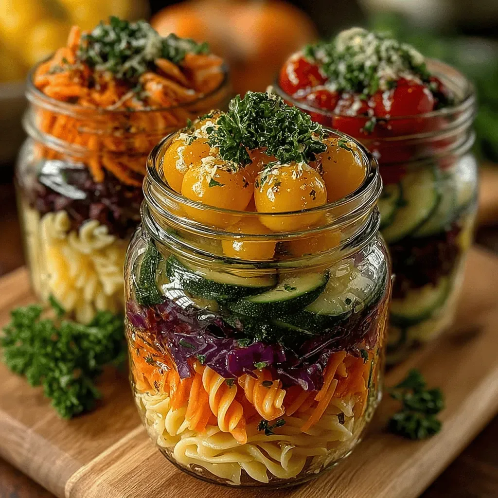 Rainbow Veggie Pasta Jars: A Vibrant and Nutritious Meal