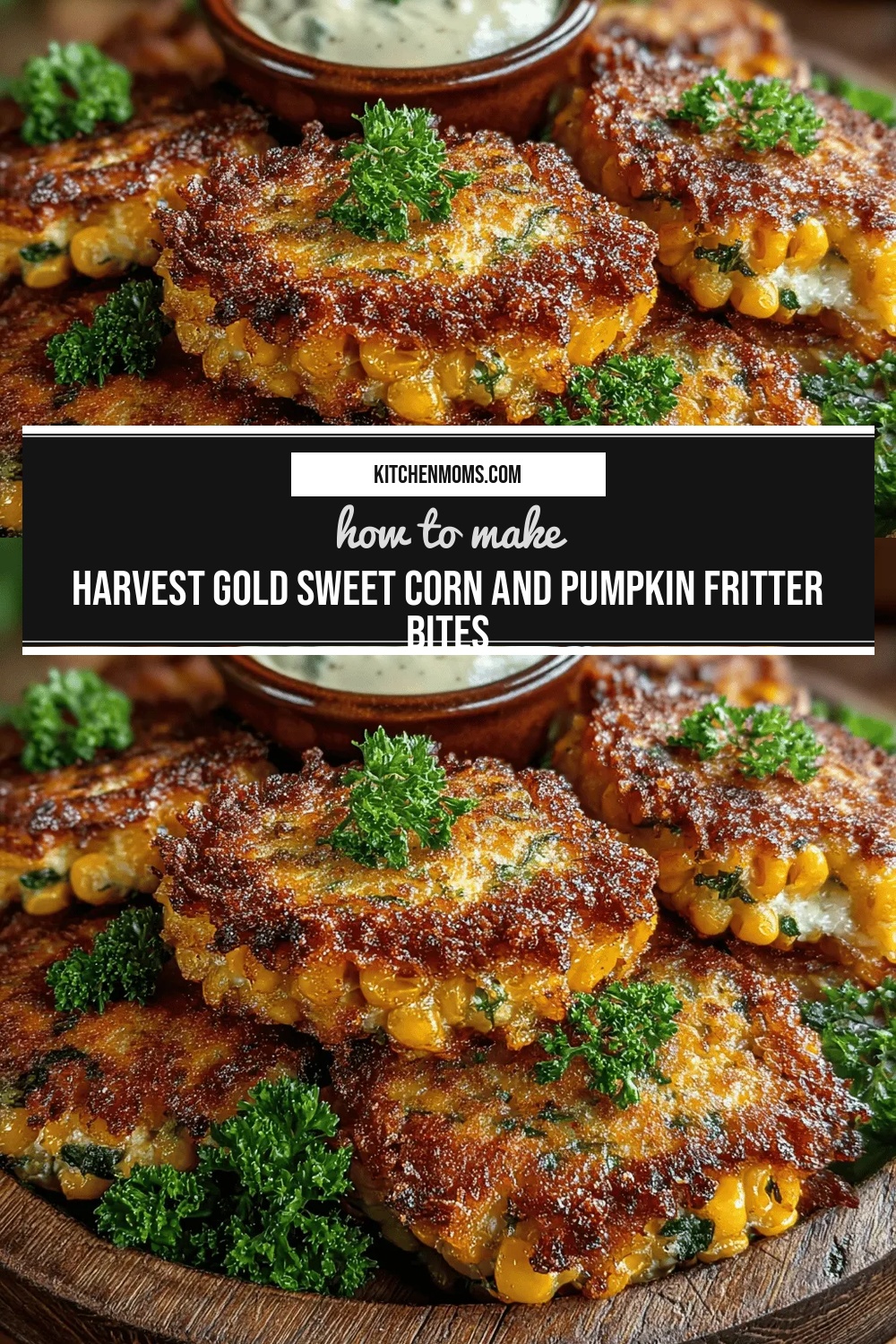 Harvest Gold Sweet Corn and Pumpkin Fritter Bites