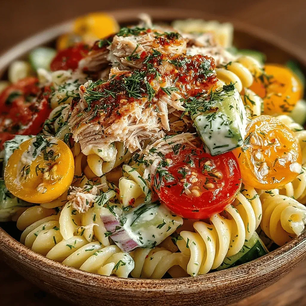 Refreshing Cold Tuna Dill Pasta Salad