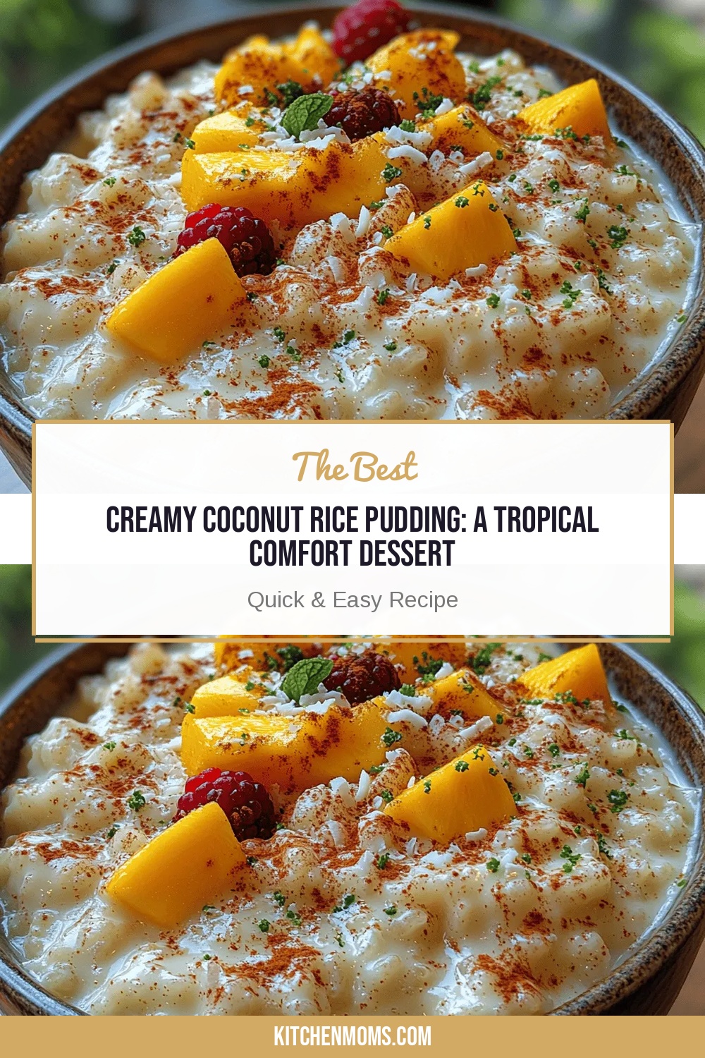 Creamy Coconut Rice Pudding: A Tropical Comfort Dessert